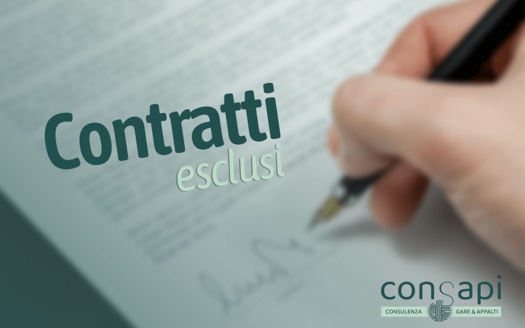 I Contratti Esclusi: quando si applica il codice dei contratti pubblici?